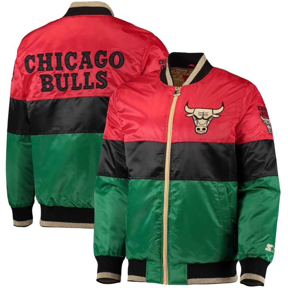BHM 75th Anniversary bulls Starter jacket